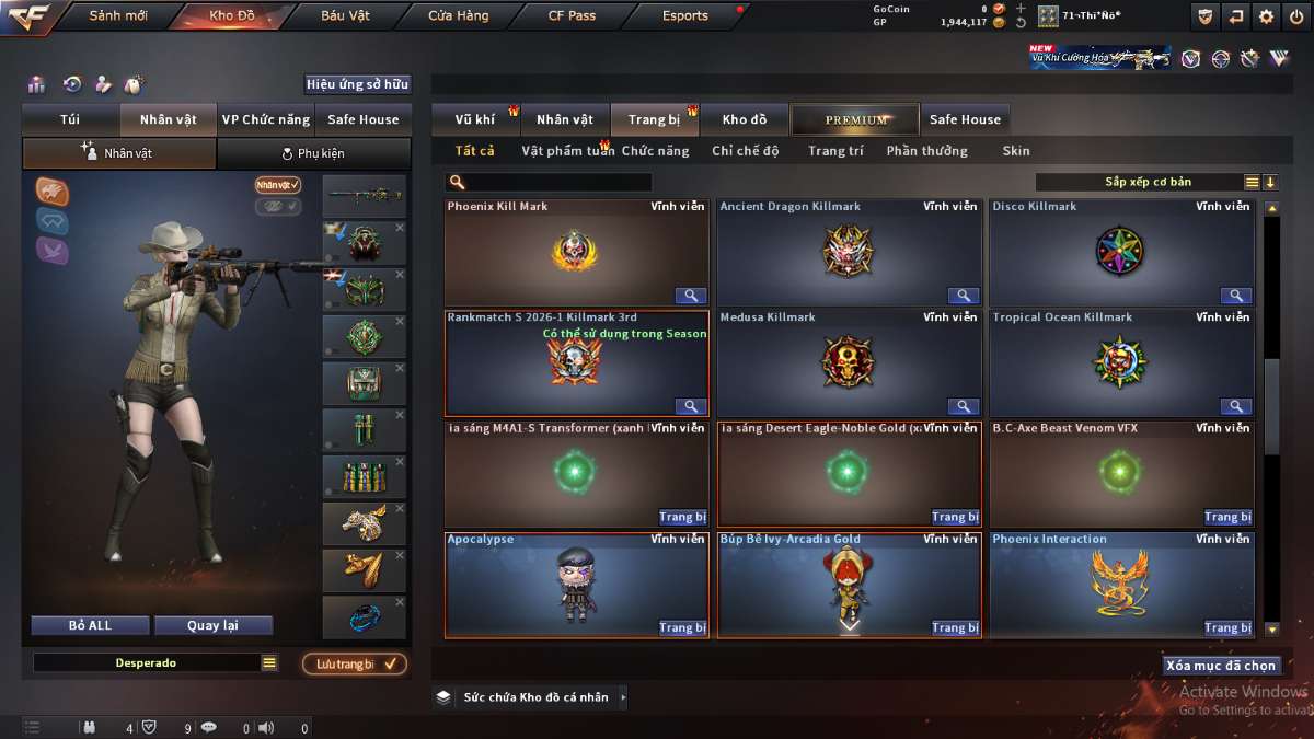 shop acc cf uy tin gia re